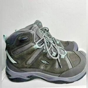 KEEN Circadia Mid Waterproof Hiking Boots - Steel Grey Women's Size 9.5 Wide